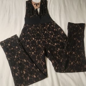 Black floral jumpsuit